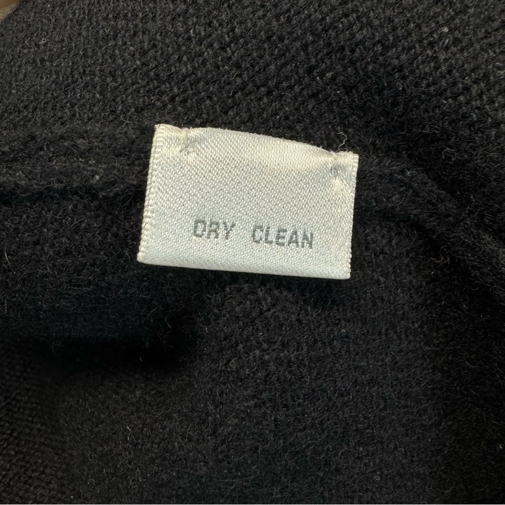 Fine Cashmere Invesements Black Open Cardigan Size S/M - Picture 7 of 8
